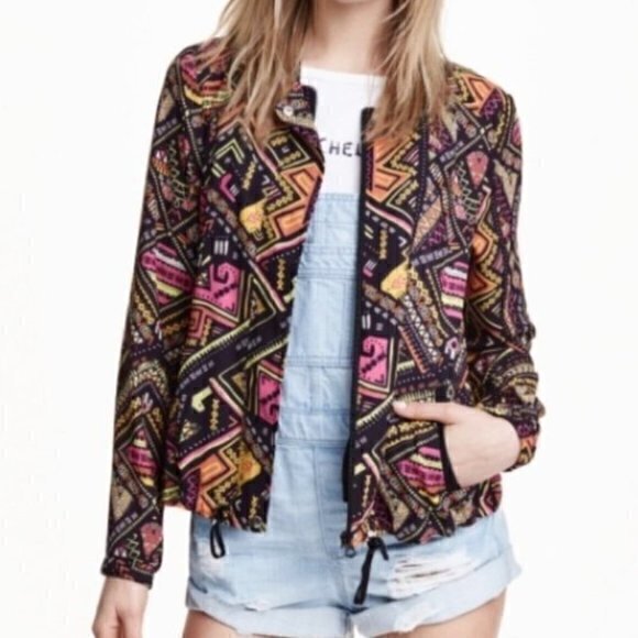 H&M Jackets & Blazers - H&m Coachella Geometric Colorful Jacket Size Small / US4